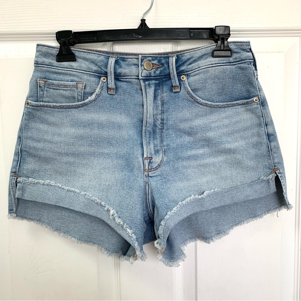 Good American Light Blue Denim Jean Shorts